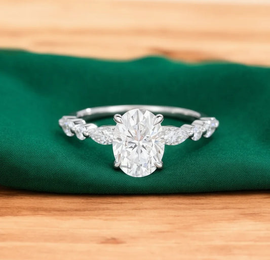 2.30 ct Oval Lab-Grown Diamond Engagement Ring