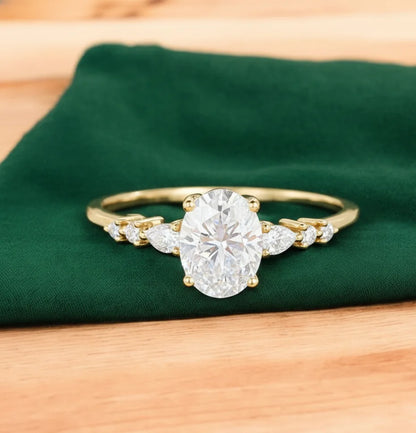 1.35 ct Oval Lab-Grown Diamond Ring | 14K Gold
