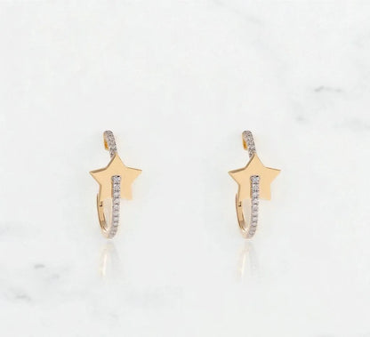 star hoop earrings
