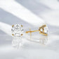 2.50 Carat Round Cut Solitaire Lab Grown Diamond Stud Earrings