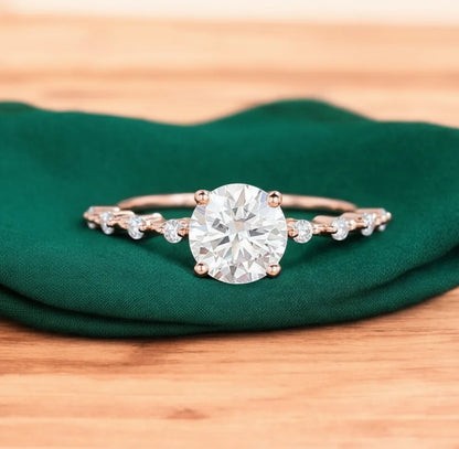 1.620 CT Round cut Lab-Grown Diamond Engagement Ring