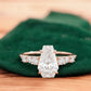 2ct Lab-Grown Coffin Diamond Ring for Unique Brides