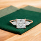 2.35 ct Princess Cut Lab-Grown Diamond Three-Stone Ring