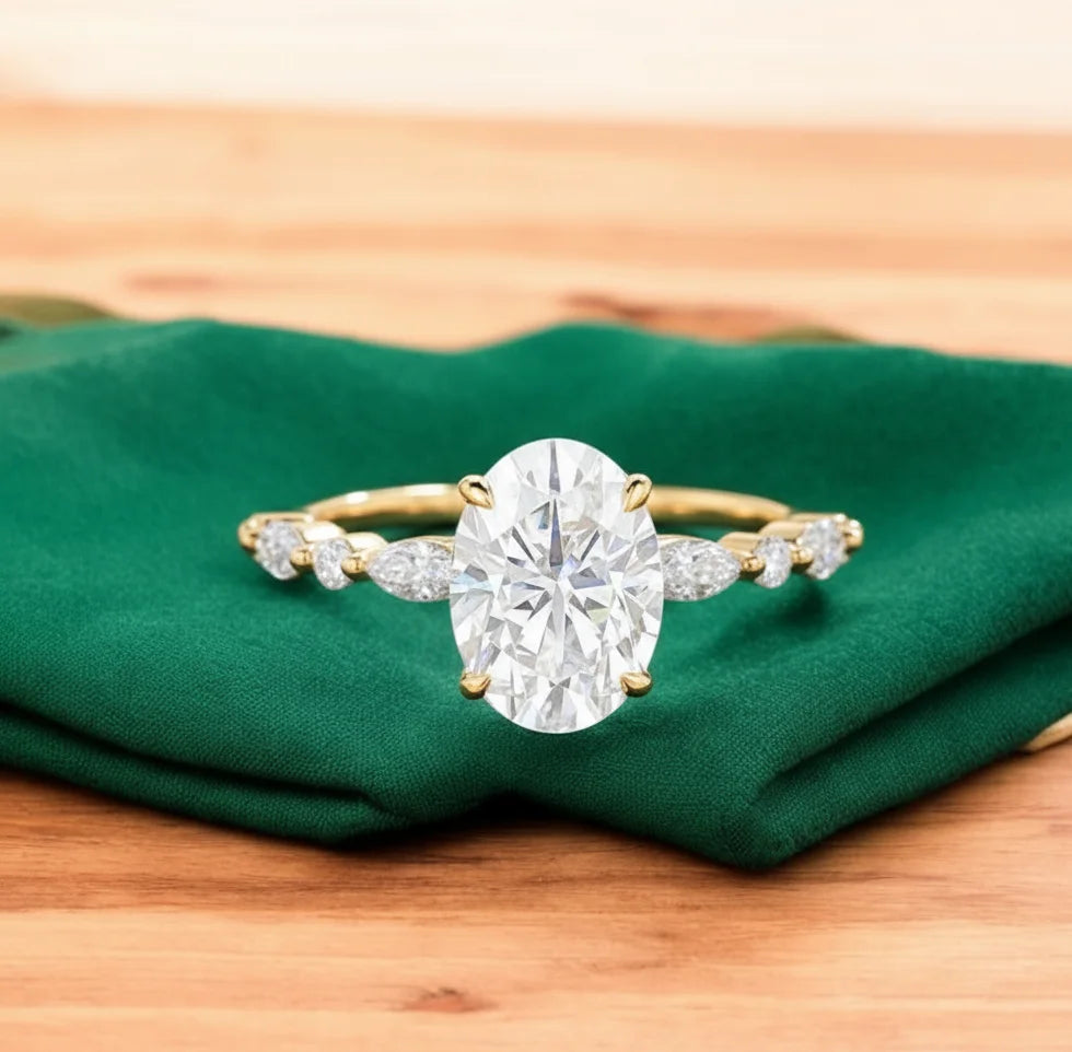 2.90 ct Oval Lab-Grown Diamond Engagement Ring