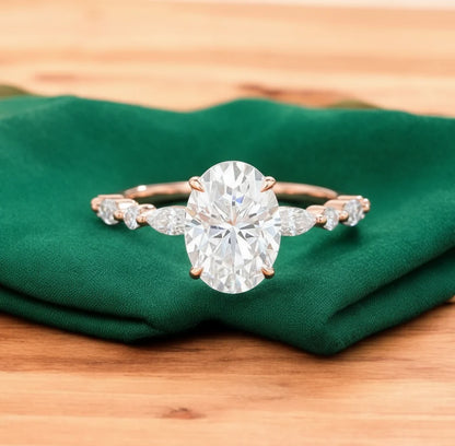 2.90 ct Oval Lab-Grown Diamond Engagement Ring