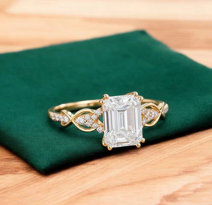 1.80 ct Emerald-Cut Lab-Grown Diamond Engagement Ring
