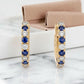 Diamond & Sapphire Petite Hoop Earrings