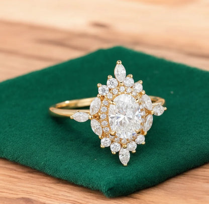 1.22 ct Oval Lab-Grown Diamond Engagement Ring – Rose Gold