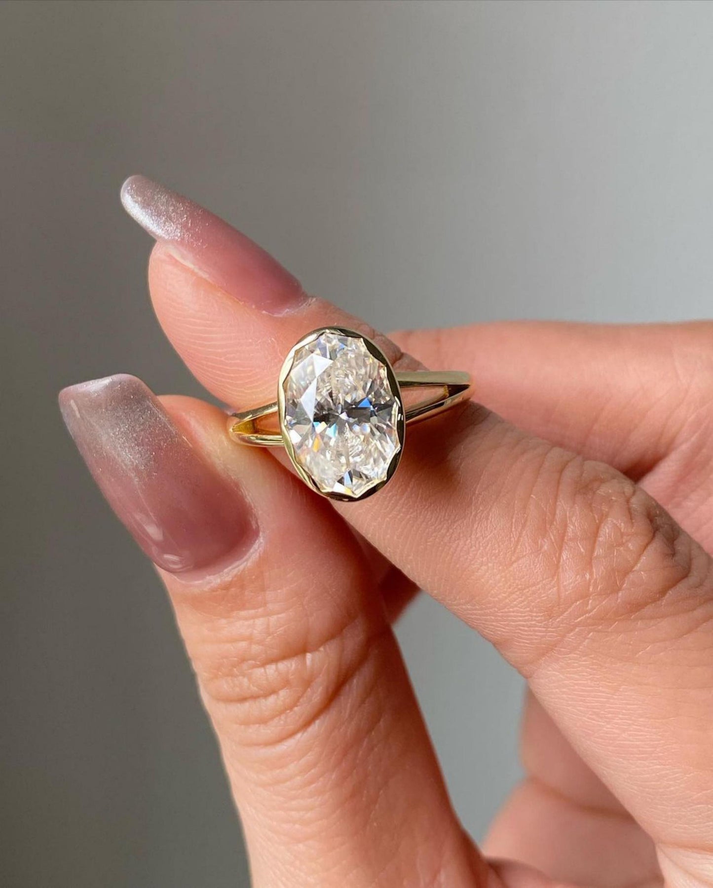 3.00 Ct Oval Cut Moissanite Engagement Ring