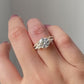 2PCS Round Moissanite engagement ring set