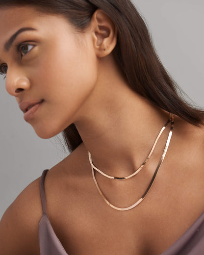 14k gold herringbone chain 