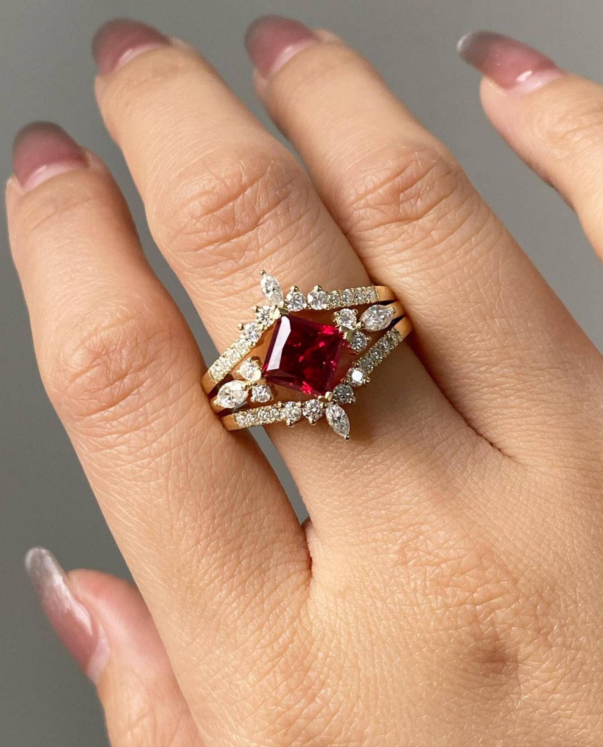 Vintage Ruby Engagement Rings